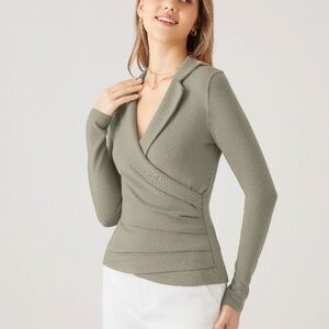 OGL Women's Olive Wrap Top
